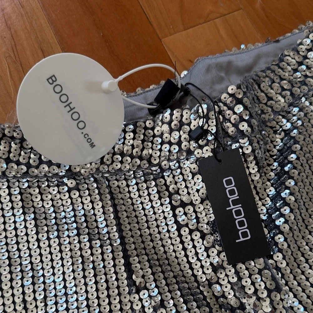 Boohoo Metallic Sequin Trousers